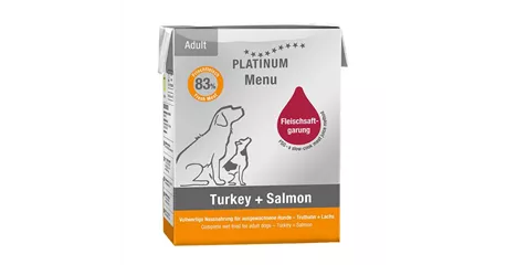 Platinum Menu Adult Turkey + Salmon - Hunde-Nassfutter 